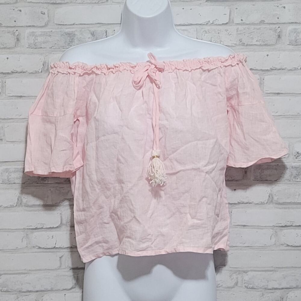 Madison Matthews NWT Off the Shoulder Peasant Blouse Womens Small